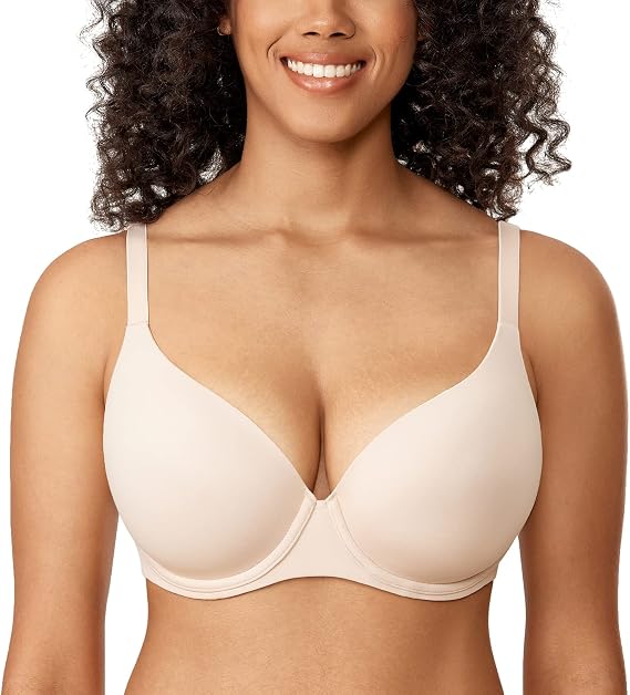 DELIMIRA Women's Lightly Lined Tshirt Bras