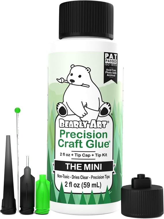 Bearly Art Precision Craft Glue Mini 2 fl oz with Tip Kit Archival