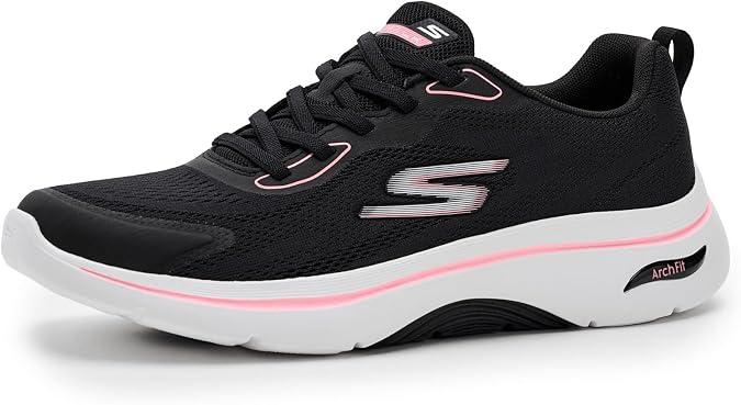 Skechers Women's Go Walk Arch Fit 2.0 Cassy | Arch Fit Removable Insole, Ultra Go Cushioning, APMA Seal of Acceptance, Machine Washable, Bungee Laces