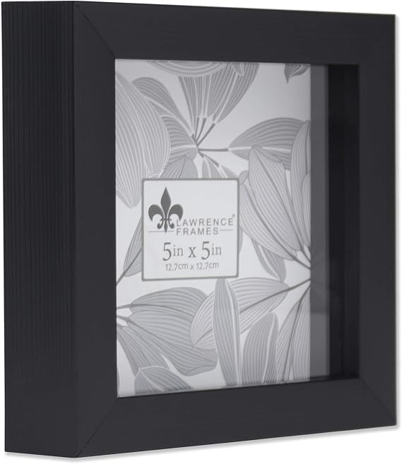 Lawrence Frames 785055 Shadow Box Frame, 5x5, Black
