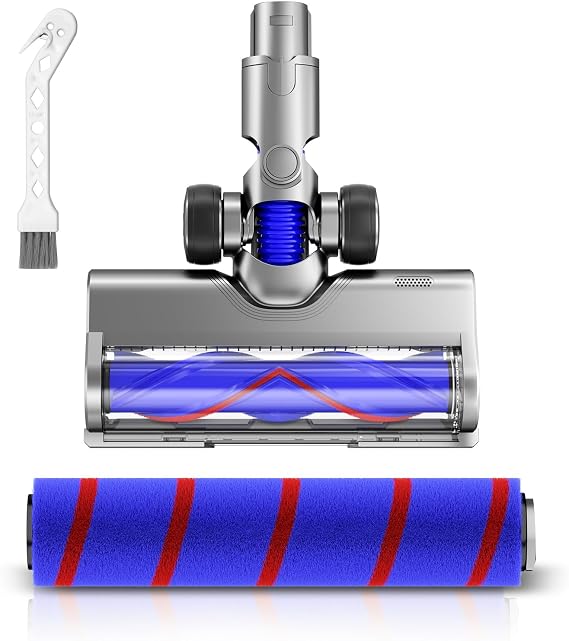 Vacuum Head Replacement Compatible with Dyson V6 Cordless Vacuum Cleaner. This motorhead part is designed for hardwood floor attachments. The accessory pack includes 1 motorhead and 2 roller brushes.