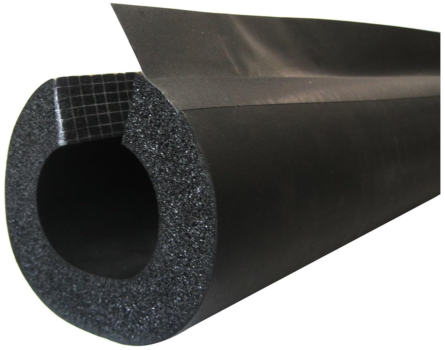 K-Flex 6RXLO100348 NBRPVC Insul-Lock DS Tube with PVC Overlap Tape, 3-12 Nominal Insulation ID, 6 Length, 1 Wall Thickness, Black Pack of 5