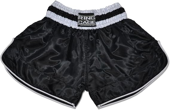 Retro Muay Thai Short - Black/White