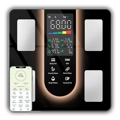 Smart Scale for Body Weight: BMI & Body Fat, 23 Metrics,5.8" Large Display