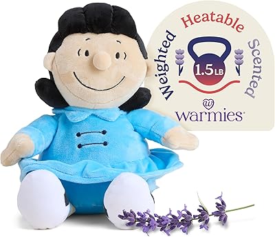 warmies x Charlie Brown - Microwavable & Weighted Stuffed Animals, Lucy - Heated Stuffed Animal Plushie for Warmth & Comfort - Soft Plush Toys for Adults & Children Boys & Girls