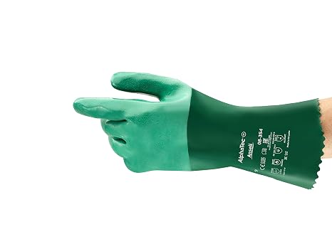 Ansell Scorpio 8-354 Neoprene Glove, Chemical Resistant, Gauntlet Cuff, 14" Length, Large (Pack of 12)