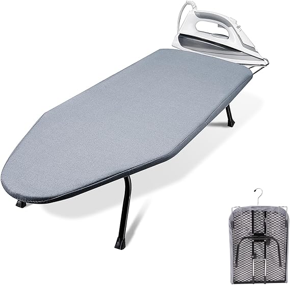 SheeChung Small Ironing Board with Rest,Mini Foldable Iron Board,32" Lx12 W