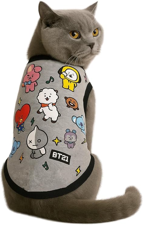 Organik Kumaşlı Köpek Ve Kedi Kıyafeti Gri Btsli S