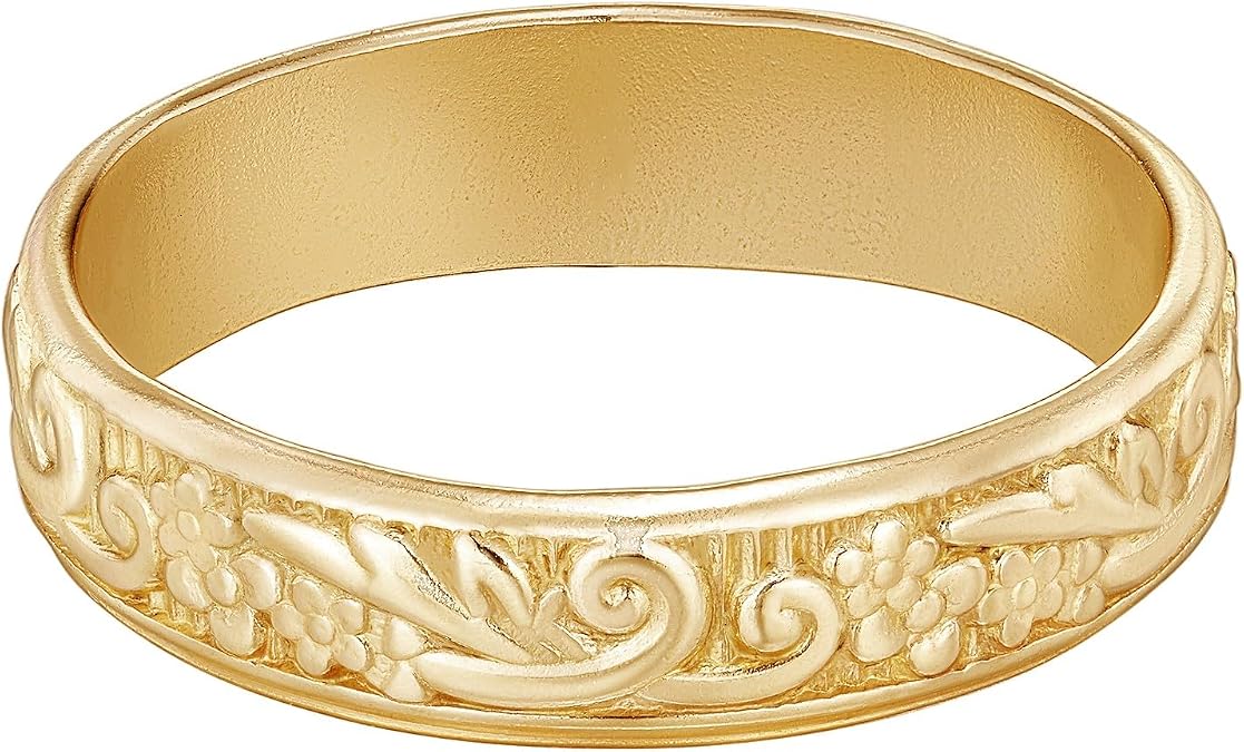 Handmade Ring-925 Sterling Silver /14K Gold Filled for Choosing, 5mm Width 1mm Thickness, Sizes 4-11.5, Unisex Wedding Bonds (Men & Women)