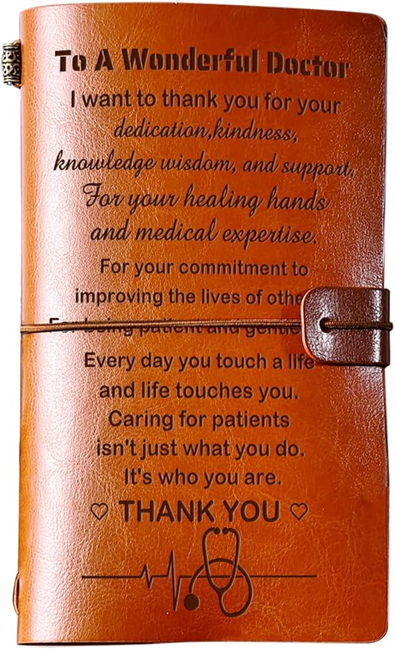 Doctor Gifts, To Doctor Leather Journal -140 Page Keepsake Notebook Gift