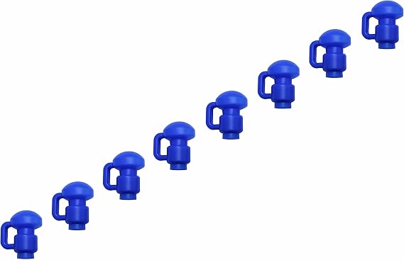 Upper Bounce Machrus Universal Trampoline Pole Caps for Fiber Glass or Metal Rings, Replacement Accessories and Hardware, Fits 1.5" Diameter Bars, Set of 8, Blue