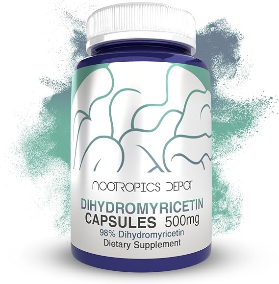 Nootropics Depot Dihydromyricetin (DHM) Capsules | After Drinking Support & Next Day Recovery | DHM Supplement | Supports Alcohol Metabolism | Vine Tea Extract (Ampelopsis grossedentata) | 60ct