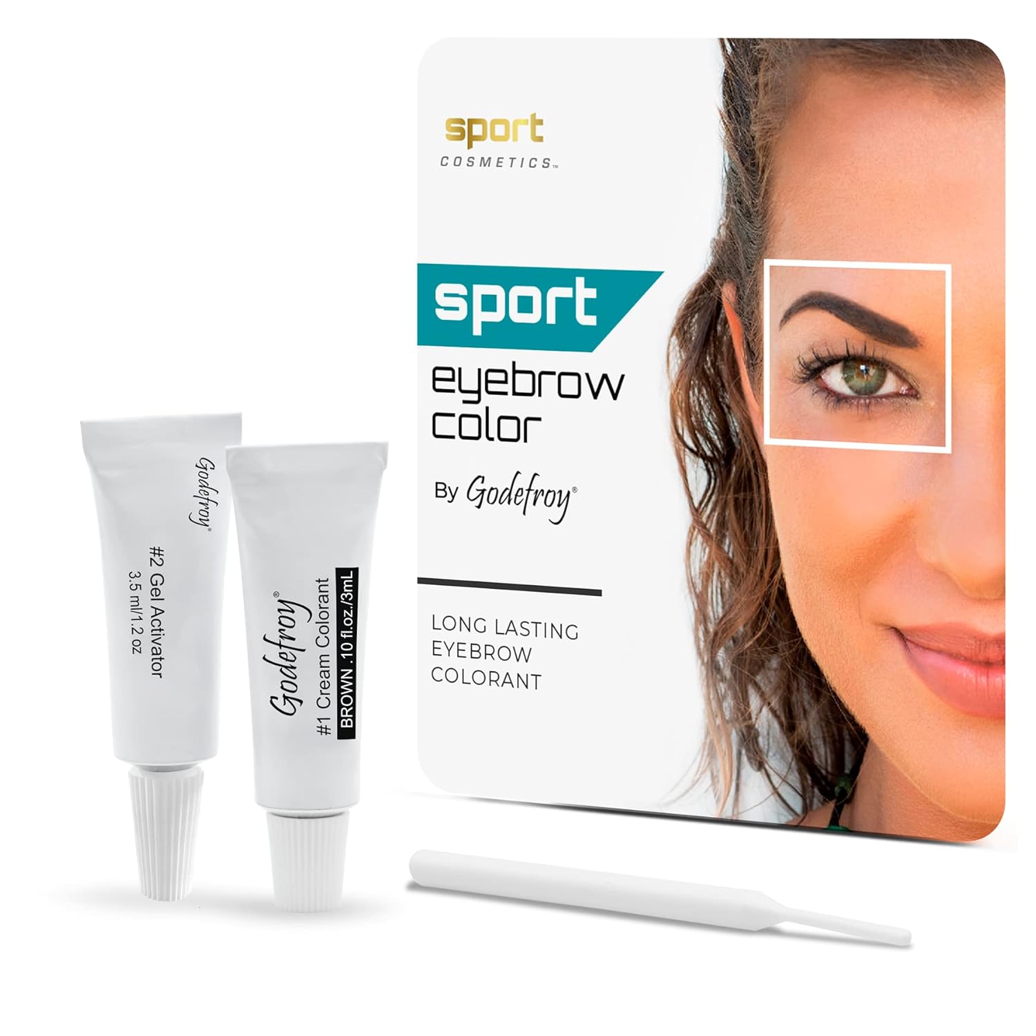Eyebrow Color For Women, 20 Application Kit, Dark Brown