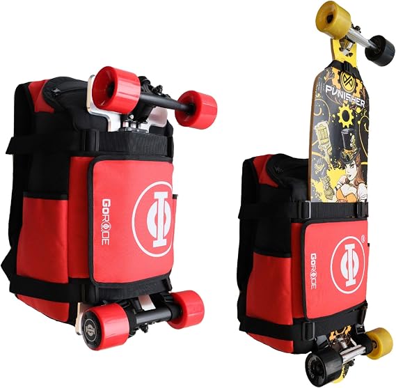 GoRide Electric Longboard Skateboard Backpack Bag Carrier with Laptop Holder