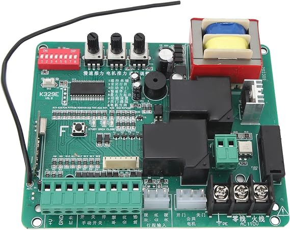 Universal Circuit Board for AC Sliding Gate Openers Main Electronic Control Board for Sliding Gate Motor and Accessories Control Board for AC Sliding Gate Opener Control Board