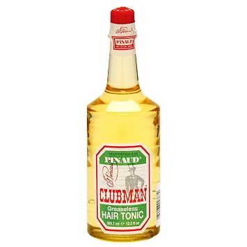 Clubman Pinaud Hair Tonic Classic Greaseless Mens Grooming Hair Tonic for Men, Stimulates Scalp & Revitalizes Hair Without Grease, 12.5 fl oz