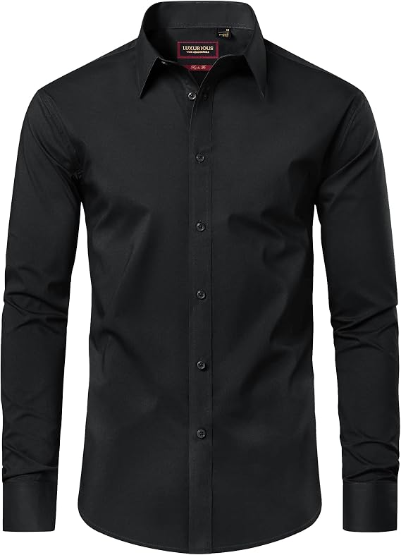Lion Nardo Cotton Mens Dress Shirts Long Sleeve Wrinkle Free Business Casual Button Down Shirts Formal Shirts Big and Tall
