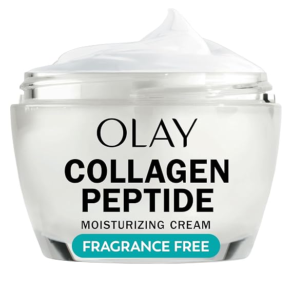 Olay Collagen Peptide Face Moisturizer, Firming Cream for Women, Fragrance-Free, Non-Greasy - Hydrating, Anti-Aging, Anti-Wrinkle, Smooth Fine Lines, Plumping Skin Care - Niacinamide, 1.7 Oz