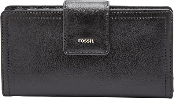 Fossil Women's Logan Leather Wallet RFID Blocking Tab Clutch