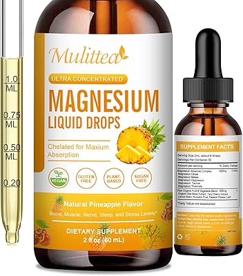Natural Vitamin D3 K2 E Liquid Drops - High Absorption 5-in-1 Complex Supplement with Vitamin - for Bone, Muscles & Energy - Vegan Formula, Sugar Free,Pineapple Flavor 2 Fl.oz