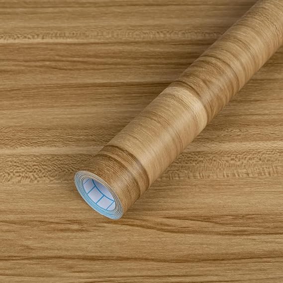 Decoroom Wood Grain Contact Paper Peel and Stick Wallpaper Brown Vinyl Wrap