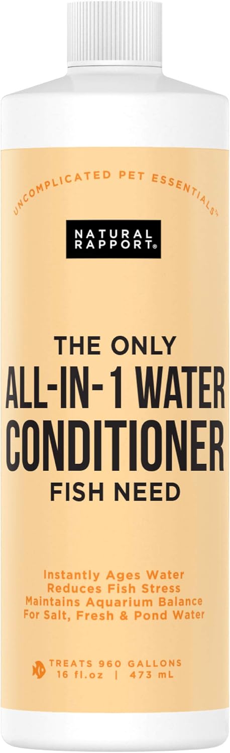 Aquarium Water Conditioner - Naturally Detoxifies and Removes Ammonia, Nitrite, Chlorine, and Chloramine from Saltwater and Freshwater 16 fl oz.