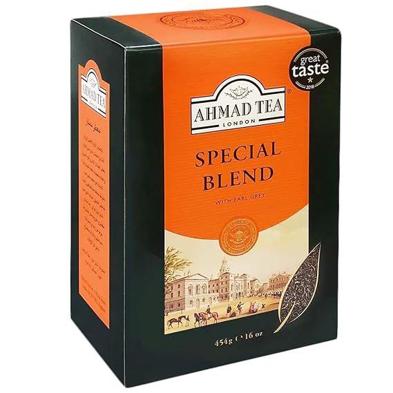 Ahmad Tea Black Tea, Special Blend Loose Leaf, Caddy 454g - Caffeinated & Sugar-Free