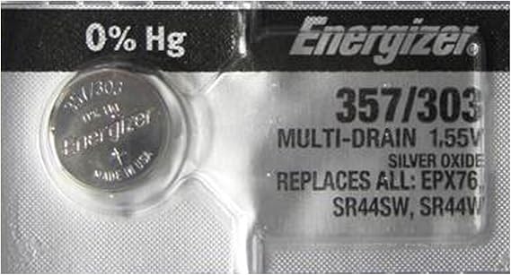 Energizer 357 / 303 SR44 AG13 Silver Oxide Watch Battery
