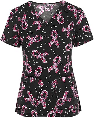 Scrubs Tops for Women 2025 Classic Fit V Neck,3 Pockets Four-Way Stretch,Durable Moisture Wicking Nursing Uniform