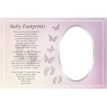 OnlineStreet In Loving Memory Photo Frame 10cm x 15cm Thinking of You Gifts Memorial Gift with a Message - Picture Frame, Size 4'' 6'' (Baby Footprint)