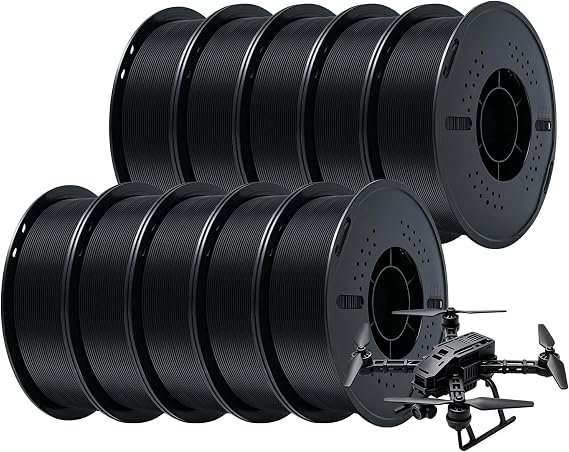 Kingroon 10kg Black PLA Plus Filament Bundle 1.75mm