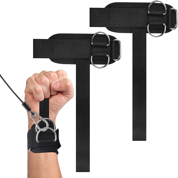 2Pcs Wrist Wraps Weightlifting,Lifting Straps with D Ring,Wrist Straps Weightlifting,Weight Lifting Support Straps,for Bodybuilding Weightlifting Deadlifting