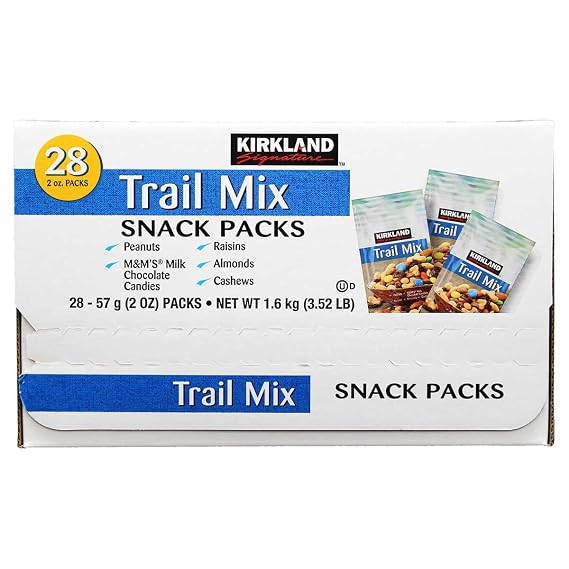 KIRKLAND SIGNATURE Trail Mix Snack Pack, 3.52 Lb