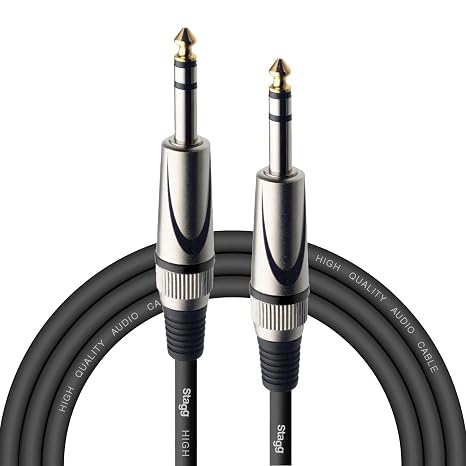 Stagg SAC3PS DL 3m Deluxe Jack to Jack Instrument Cable