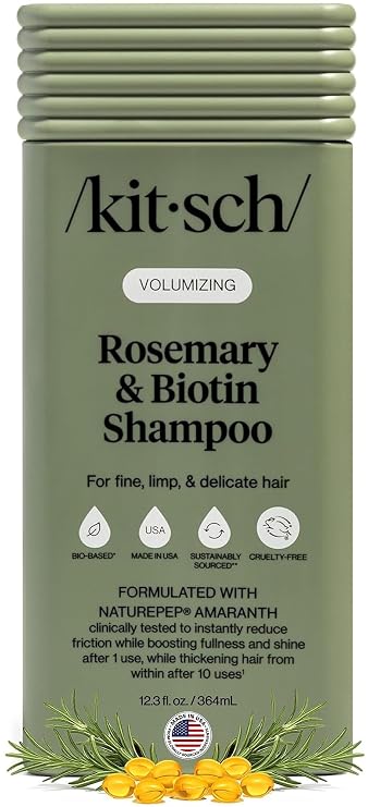 Kitsch Rosemary & Biotin Shampoo for Hair Growth Made in USA, 12.3 oz