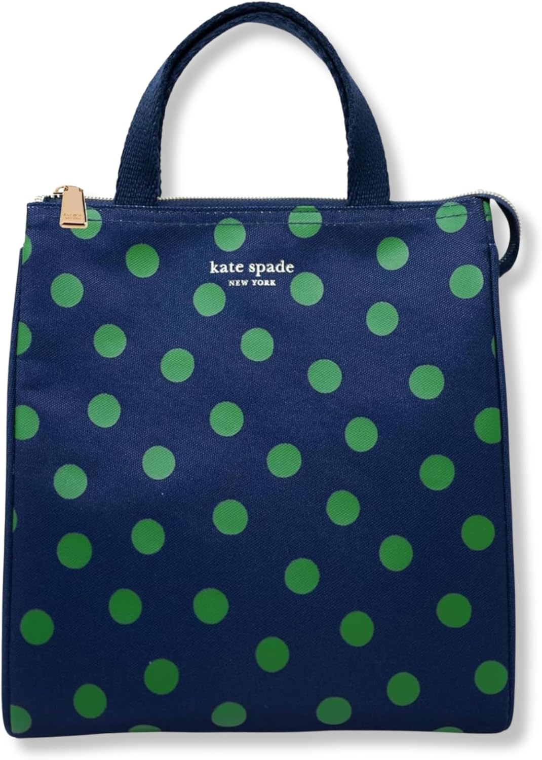Kate Spade New York Cute Lunch Bag for Women, Large Capacity Lunch Tote, Adult Lunch Box with Silver Thermal Insulated Interior Lining and Storage Pocket Sonnet Dot