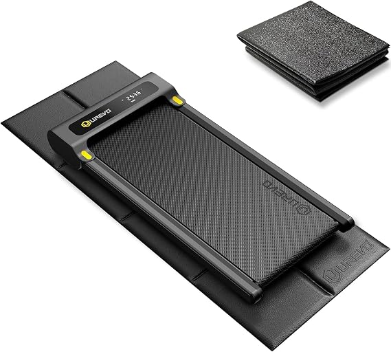 UREVO Foldable Treadmill Mat,Treadmill Mat for Carpet &Hardwood Floors ,Mat for Under Walking Pad on Carpet, Hardwood Floors Protectior, Non-Slip, Waterproof, Noise Shock Absorption