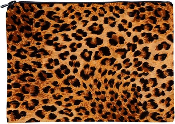 FAVORTALK Small Make Up Purse Women Ladies Travel Makeup Bag Leopard Print Makeup Bag Cosmetic Bags for Women Canvas Make Up Bags Accessories Organizer,784
