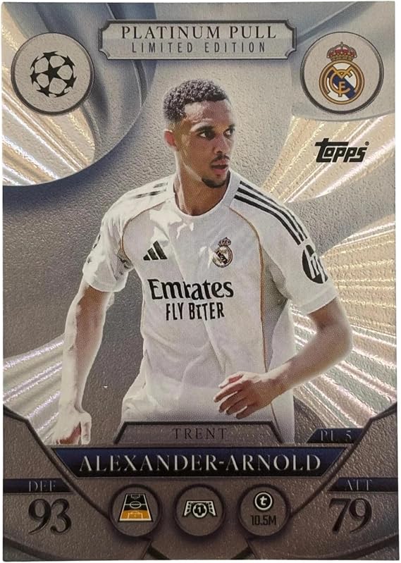 Match Attax 2025 2026 Trent Alexander-Arnold Platinum Pull Limited Edition Trading Card