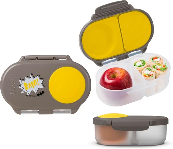 b.box Batman Snack Box, Snack Containers for Kids, Kids Lunch Box