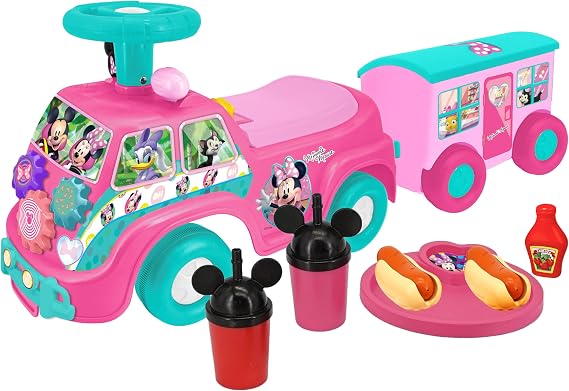 Kiddieland Minnie Mouse Lights & Sounds Camper Ride-On with Trailer
