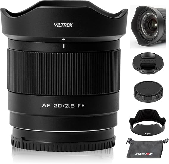 VILTROX 20mm F2.8 FE, 20mm f/2.8 Full Frame Lens for Sony E-Mount, STM Auto Focus Lens for Sony E-Mount A7 A7R A7S A7C A7II A7RII A7SII A7SIII A7III A7RIII A7IV A7RIV A9 A1FX3 A7RV ZVE1 A7CR A7CII A93
