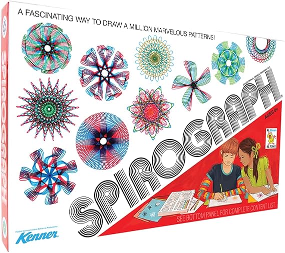 Spirograph Retro Deluxe Arts and Crafts for Kids Drawing Kit Art Supplies | Arts & Crafts, Art Supplies, Design Kit, Arts and Crafts for Kids, Drawing Kit, Spiral Art, Classic Gear Design Kit