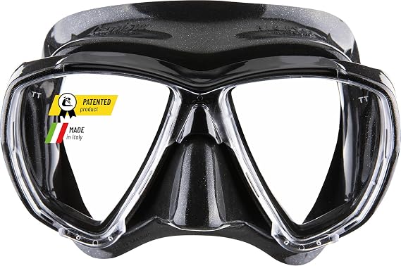 Cressi Adult Dive Mask with Inclined Lens for Scuba Diving - Big Eyes: made in Italy