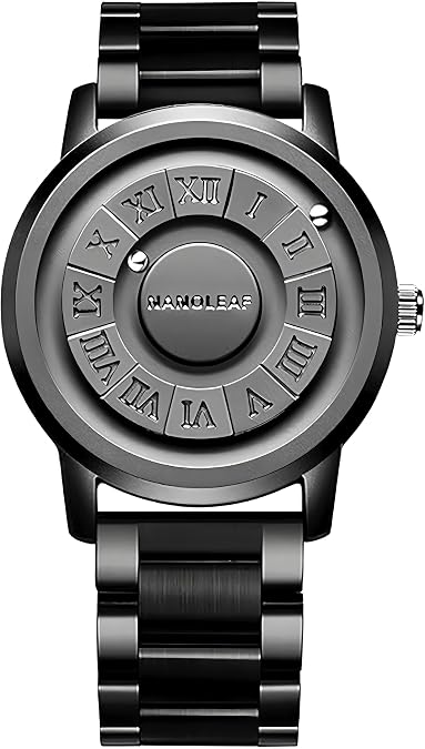 NANOLEAF Magnetic Levitation Cool Watch,Minimalist Unisex Watches 3D Roman Numerals Creative Balls Dial Waterproof Quartz Wristwatch Unique Super Strong Magnetic Drive Men's Watch