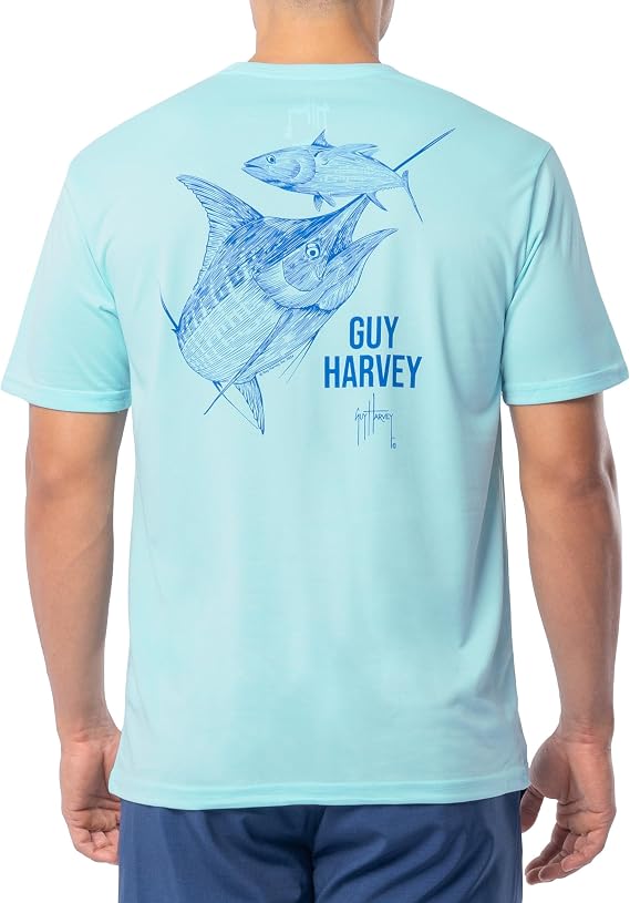 Guy Harvey Mens Short Sleeve Cationic Performance T-Shirt