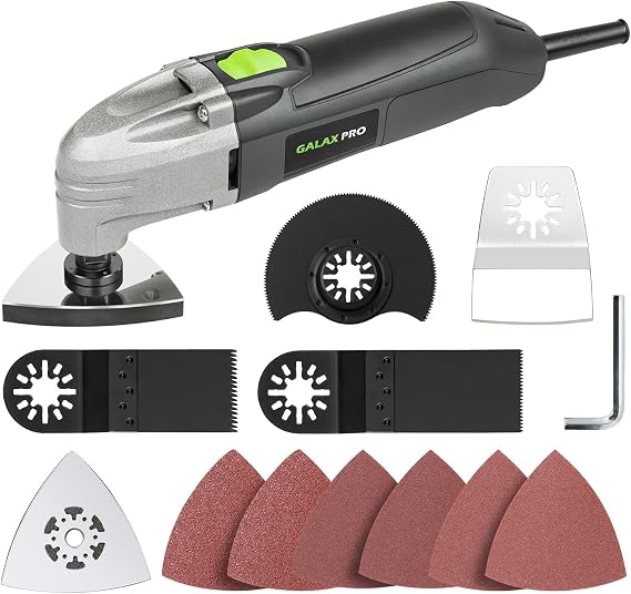 GALAX PRO Corded Oscillating Multi Tool Kit 2.0-Amp with 11Pcs Accessories