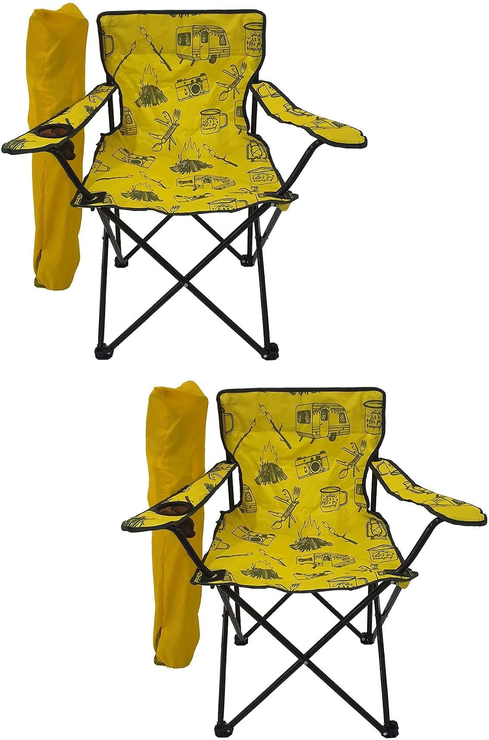 Bofigo 2 Camping Chair Folding Chair Garden Chair Picnic Beach Chair Patterned Wrap