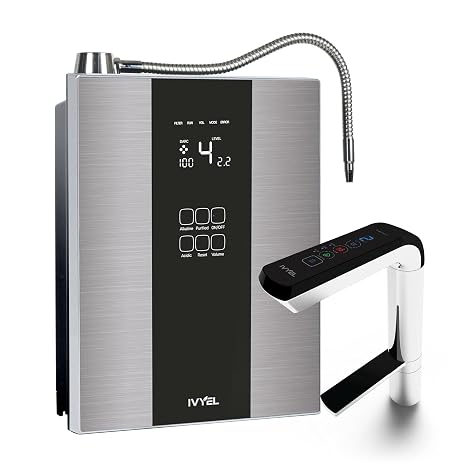 PL-MAX Under Sink Water Ionizer Korean-Made Smart Touch Faucet System with 7 Solid Platinum-Titanium Plates, DARC Self-Cleaning &