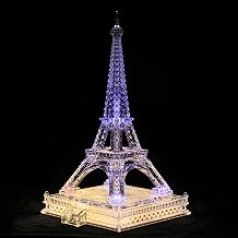 Luxury Acrylic Eiffel Tower Decor - 17" Large Crystal Clear Paris Landmark Statue,Modern Architectural Model for Office Desk Centerpiece,Premium Housewarming Gift for Architecture Lovers (Clear)